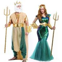 ราคา ชุดนางเงือกราชินีไซเรนทะเล, สำหรับผู้หญิงและผู้ชาย, ชุด Poseidon, คอสเพลย์อียิปต์ผู้ใหญ่, ชุดเจ้าชายฟาโรห์อียิปต์, ชุดแฟนซี Man Clothing (1730639474500012291)