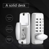 ราคา Metal Door Code Lock Antirust Waterproof Password Security Lock Interchangeable Handle Easy Installation for Home Office (1734782589710992734)