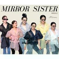 ราคา Code : 30924.2 เสื้อแขนบอลลูนผ้าไหมแก้ว เสื้อไฮโซโบว์ใหญ่ mirrorsister (1735033923533178257)