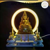 ราคา หิ้งพระ หิ้งพระตั้งโต๊ะ หิ้งพระมีไฟ วงกลม มินิมอล หิ้งพระโมเดิร์น ชั้นวางพระ หิ้งพระพิฆเนศ NEON-01 (1729592408202054407)