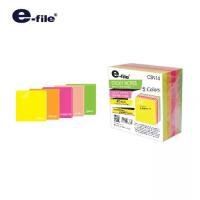 ราคา [พร้อมส่ง] กระดาษโน๊ต โทนสี Neon กระดาษสติ๊กโน๊ต 5 สี สีละ 80 แผ่น รวมเป็น 400 แผ่น แบนด์ E-FILE อีไฟล์ (1735333141049870057)