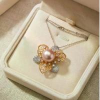 ราคา สร้อยไข่มุก ทรงกระดุม ไข่มุกสีม่วง ไซส์ 12.7 mm มุกแท้100% มุกน้ำจืด Clover8jewelry (1735339844281599360)