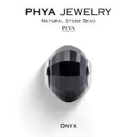 ราคา PHYA Onyx Natural Stone Bead : บีดส์หินพญา - โอนิกซ์ (1731696695493888447)