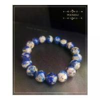 ราคา POOMJAI - กำไลหินเคทูบลูแจสเปอร์ K2 Blue Jasper กำไลหินมงคล กำไลหินแท้ กำไลหินธรรมชาติ Lucky Stone ขนาด 10 มิล หินนำโชค หินมงคล (1735384830804985638)