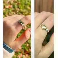 ราคา {Hot} Classical 925 Sterling Silver Rose&Smooth Heart&Sun&Black Stone&Heart Lock Ring Couple Series Jewelry (1735207438859273936)