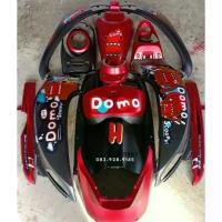 ราคา ✌ชุดสี เฟรม ฮอนด้า สกู้ปปี้ ไอ ตัวใหม่ Honda Scoopy i new รุ่นไฟเลี้ยวบังลม ปี 2012-2016 ครบชุด 16 ชิ้น สีแดงด้านดำด้าน♛ (1734443957878228511)