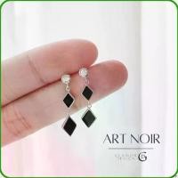 ราคา ✪GLAMOR✨ต่างหูเงิน Art Noir ตุ้มหูเงิน ต่างหูแฟชั่น ต่างหูเพชรสีดำ ตุ้มหูเงิน ต่างหูเพชร❃COD TH (1735553379767060195)