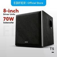 ราคา Edifier T5 Speaker, heavy-duty speaker, active subwoofer, 70W RMS, 8-inch long-stroke driver, frequency response from 38Hz, RCA Line-in/Line-out connection (pass-through). (1735517709078660431)