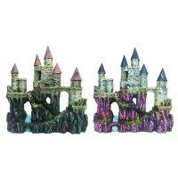 ราคา ของตกแต่งตู้ปลา A HOT Castle ระบายสีด้วยมือพร้อมรายละเอียดสมจริง สูง 9.8 นิ้ว ของตกแต่งตู้ปลา สถานที่พักสำหรับปลาน้อย (1735000824813880848)