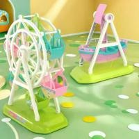 ราคา Pink little pig girl playing house, children's Ferris wheel amusement park, castle villa house, school house, puzzle assembly toy (1733674024760804546)