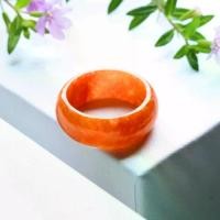 ราคา แหวนหยกส้มเนื้อแก้ว mini size 48 mm งานหยกพม่าแท้สีธรรมชาติ Natural jadeite Type A Fei cui (1732620935899481334)