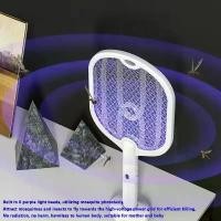 ราคา 【JIJO】 3000V Electric Mosquito Killer Fly Swatter Trap Type-C Rechargeable Racket Insect With UV Light Bug Zapper (1735412220973647295)