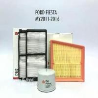 ราคา ไส้กรองอากาศ + กรองแอร์ กรองน้ำมันเครื่อง Oring รองน๊อตถ่าย FORD FIESTA เฟียสต้า ปี 2011-2016 by Sakura OEM (1734555099050837264)