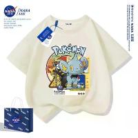 ราคา เสื้อยืดเด็ก NASA ผ้าฝ้ายสีพีช ลายโปเกมอน (Pokémon) แขนสั้นนุ่มสบายระบายอากาศดี สำหรับเด็กชายและเด็กหญิง (1735257363611485426)