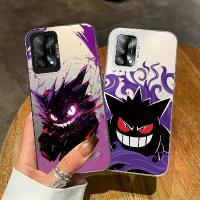 ราคา Suitable for OPPO A74 A95 4G F19 F19S A55 4G Cartoon luxurious Smartphone Soft Phone Case 2 in 1 Gengar Pokémon Shockproof Back Cover (1734104537741296946)