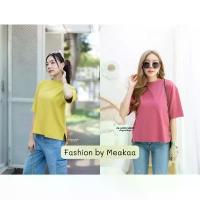 ราคา GI-ANTS: เสื้อยืดคอชิดแขนศอก หน้าสั้นหลังยาว Oversize สไตล์ korea ที่นิยมมากที่สุด (1732971687155958932)
