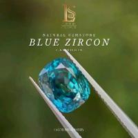 ราคา พลอยเพทายฟ้า พลอยบลูเซอคอน Blue Zircon พลอยบิ้กไซส์ พลอยแท้ พร้อมใบเซอร์ (1733923162701333921)