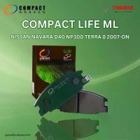 ราคา ✵COMPACT LIFE ML ผ้าเบรคหน้า-หลัง ก้ามเบรค ดิสเบรค NISSAN NAVARA D40 NP300 TERRA ปี 2007-ON ผ้าเบรกนิสสัน นาวาร่า เทอร์รา☃ (1735522567715259708)