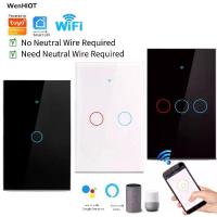 ราคา สวิตช์สัมผัสผนัง RF 433 WiFi Smart Breaker ไม่มีสายเป็นกลาง Smart Life (1735332927865587391)