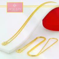 ราคา [เก็บเงินปลายทาง] พร้อมส่งในไทยสร้อยคอทอง ลายกระดูกงูกลม ขนาด 1 สลึง ยาว 18 นิ้ว ชุบเศษทองแท้ 24k ผลิตจากช่างฝีมือเยาวราช สินค้าขายดี พร้อมส่ง สร้อยทองไม่ลอก ชุบทอง ของขวัญปีใหม่ (1734982934828123544)