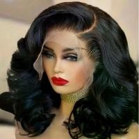 ราคา Front lace wig, short curly hair, body bob, human hair lace front wigs, in stock (1735082217910929389)