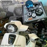 ราคา [ โค้ด 25DD150 ส่วนลด 25% ] กระจกปลายแฮนด์ ทรงกลม อลูมิเนียมCNC เลนส์สีฟ้า ตรงรุ่น Honda Giorno,Click 160, Scoopy 2025 (1734861438409278674)