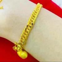 ราคา สร้อยข้อมือเลทบิดเงาสองสลึงจี้ข้าง 24 เค(3) (1735054976390956977)