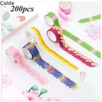 ราคา 200PCS ซากุระ สติ๊กเกอร์ ตกแต่ง สมุดภาพ เทปกลีบดอกไม้ กระดาษเหนียว กระดาษกาว (1734533935343961093)
