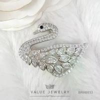 ราคา เข็มกลัด ฝังคริสตัลแท้ ลายหงส์ SWAN ขนาดพอเหมาะ เครื่องประดับ BRH0033 ValueJewelry คําแนะนําการขายที่ร้อนแรงในเดือนนี้ หมวก nyของแท้ ทีม พราง ฤดูหนาว (1733501493760459789)