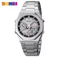 ราคา [COD] [Tiktok](SK-1) SKMEI รุ่น 1816 ของแท้ นาฬิกาข้อมือชาย (2ระบบ) หน้าปัดแปดเหลี่ยม ดูเวลา จับเวลา ตั้งปลุก มีไฟ มีพรายน้ำ สายเลส ดีไซน์สวย คลาสสิค พร้อมกล่อง เงิน ( ร้าน Time Center ) (173294458380
