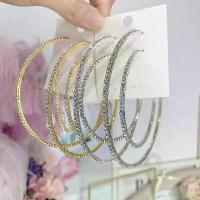 ราคา ต่างหูห่วงใหญ่ขนาด 30-80 มม. สำหรับผู้หญิงและเด็กผู้หญิง ต่างหูคริสตัลประดับเพชรเทียมทรงกลม สีดำ ทอง เงิน ของขวัญสำหรับงานปาร์ตี้ (1735478381958891406)