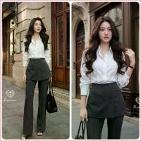 ราคา French Korea ชุดSetกางเกง ทรงสูทใส่ทำงาน สวยหรูลุค old money Pisamai ชุดSetเสื้อเชิ้ตสีขาวแขนยาว+กางเกงขายาว+กระโปรงสั้น สินค้าขายดี (1735409913000855513)