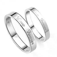 ราคา TANITTgems แหวนคู่รักทองคำขาวสลักอักษร Love Forever (1735199675998242058)