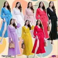 ราคา TwinsShopVipพร้อมส่ง TW12345 เดรสชีฟองยาวผูกเอว ของแท้คือปัง สั่ง เสื้อกด ตะกร้า ครอป สาย ไขว้ หลัง คอบัวน่า รัก แขนกุด ผู้หญิง โชว์ ยืด พอดี ตัว น่ารัก สไตล์เกาห (1734431850324199162)