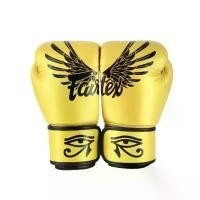 ราคา นวมชกมวย Fairtex Muay Thai Boxing Gloves BGV1 Limited Edition Falcon สีทอง หนังแท้ Pls place pair/order (1734666820744349396)