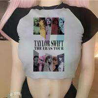 ราคา Taylor Swift the Eras Tour เสื้อครอปลายกราฟฟิกฮิปปี้ เสื้อครอปความงามหญิง มังงะน่ารัก เสื้อครอป goth ไร้ค่า (1729773162575989694)