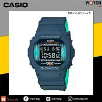 ราคา CASIO G-SHOCK สีพิเศษ รุ่น DW-5600CC-2 นาฬิกาข้อมือสายเรซิ่น สีฟ้า สายทูโทน DW-5600CC (1734451733188019352)