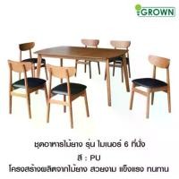 ราคา ชุดโต๊ะอาหารไมเนอร์ 6 ที่นั่ง ขนาด 90x150x73.8 ซม. (1729708645188602738)