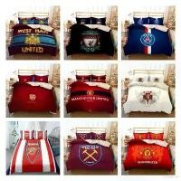 ราคา {UTUN} [GR] ปลอกหมอนและผ้าห่มเตียงแบบ 3 ใน 1 ลายทีม AC Milan, Liverpool, Paris Saint-Germain, Arsenal และ West Ham United (1735372674149090831)