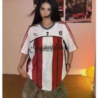 ราคา New American Retro Striped Sports Digital Casual Printed Loose Mesh V-Neck Short Sleeve Thin Quick-Dry Jersey messi jersey kid chelsea shirt ronaldo kids (1733402610927633408)