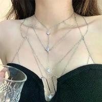 ราคา 【16-CES】 Fashion Luxury Square Crystal Chest Chain Women Body Chain Sexy Jewelry Gift (1735007644692350469)