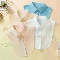 ราคา 【L Crystal】 คอเสื้อปลอมผ้าชีฟองสีพื้น สไตล์ลำลอง คอปกแบบกากเพชร ถอดได้ เสื้อเชิ้ตครึ่งตัวสำหรับผู้หญิง (1734829826138671099)
