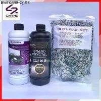 ราคา CARINE C1 น้ำยาล้างรถไม่ต้องถู และ CARINE GRAND CRYSTAL แชมพูล้างรถ สูตร โครตเงา x 3 แถมฟรี ถุงมือล้างรถ คุ้มมาก (1734686681792021632)