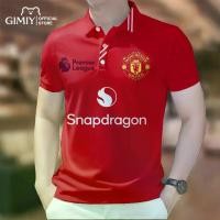 ราคา Manchester United Football Club Prologo Shirt Men's Premier League Fan Manchester United Men's Polo Shirt Outdoor sports shirts Good ventilation, short sleeves, unisex polo shirt. (1734876794616448017