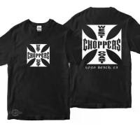 ราคา COD CHOPPERS เสื้อยืด - LONG BEACH CA WEST COAST เสื้อยืดรถจักรยานยนต์ chopper street rider มอเตอร์ในตัว plastisol xtab distro S-5XL (1735084922868172510)