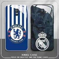 ราคา For Samsung Galaxy A5 2018 Premier League Chelsea Real Madrid Football Club Tempered glass phone case (1734406336405472541)