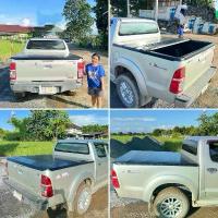 ราคา ผ้าใบปิดท้ายกระบะ Vigo 4 ประตู 4 คาน ม้วนครึ่งได้ตามต้องการ มีหูร้อยเชือกคลุมของได้ (1734379230770463918)