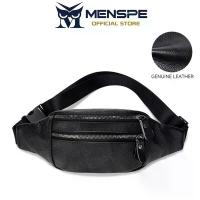 ราคา MENSPE กระเป๋าคาดเอวหนังแท้แฟชั่นกีฬากระเป๋า เเฟชั่น ทรง ขนม จีบ ปลา (1734898577925702657)