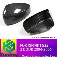 ราคา สติกเกอร์ฝาครอบกระจกมองข้างด้านประตูหลังแบบไฟเบอร์คาร์บอนแห้ง สไตล์ 3K/หกเหลี่ยม แบบเพิ่มอุปกรณ์ สำหรับ Infiniti G35 รถ 2 ประตู ปี 2004–2006 อะไหล่รถยนต์ ตกแต่งรถ (1735392344832968624)