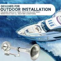 ราคา แตรเรือ 12V/24V, แตรเดี่ยวสแตนเลส, แตรไฟฟ้าสำหรับเรือ, เรือใบ, เรือยอชต์, รถบรรทุก, รถ SUV, รถบ้าน, รถคาราวาน ฯลฯ (1735414659110045242)